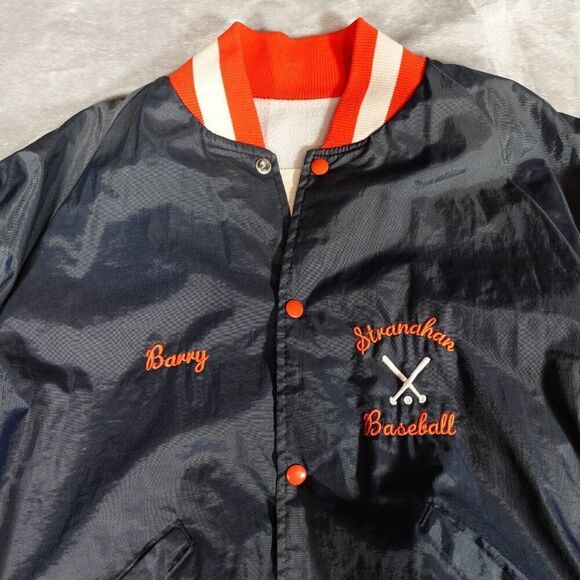 Vintage Stranahan Dragons Baseball Varsity Jacket Mens L Slim Fit Made In USA - Picture 3 of 12